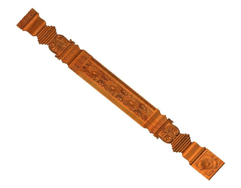 Piller - PILLER-08 Traditional Ornate Architectural Pillar 3D Relief Model